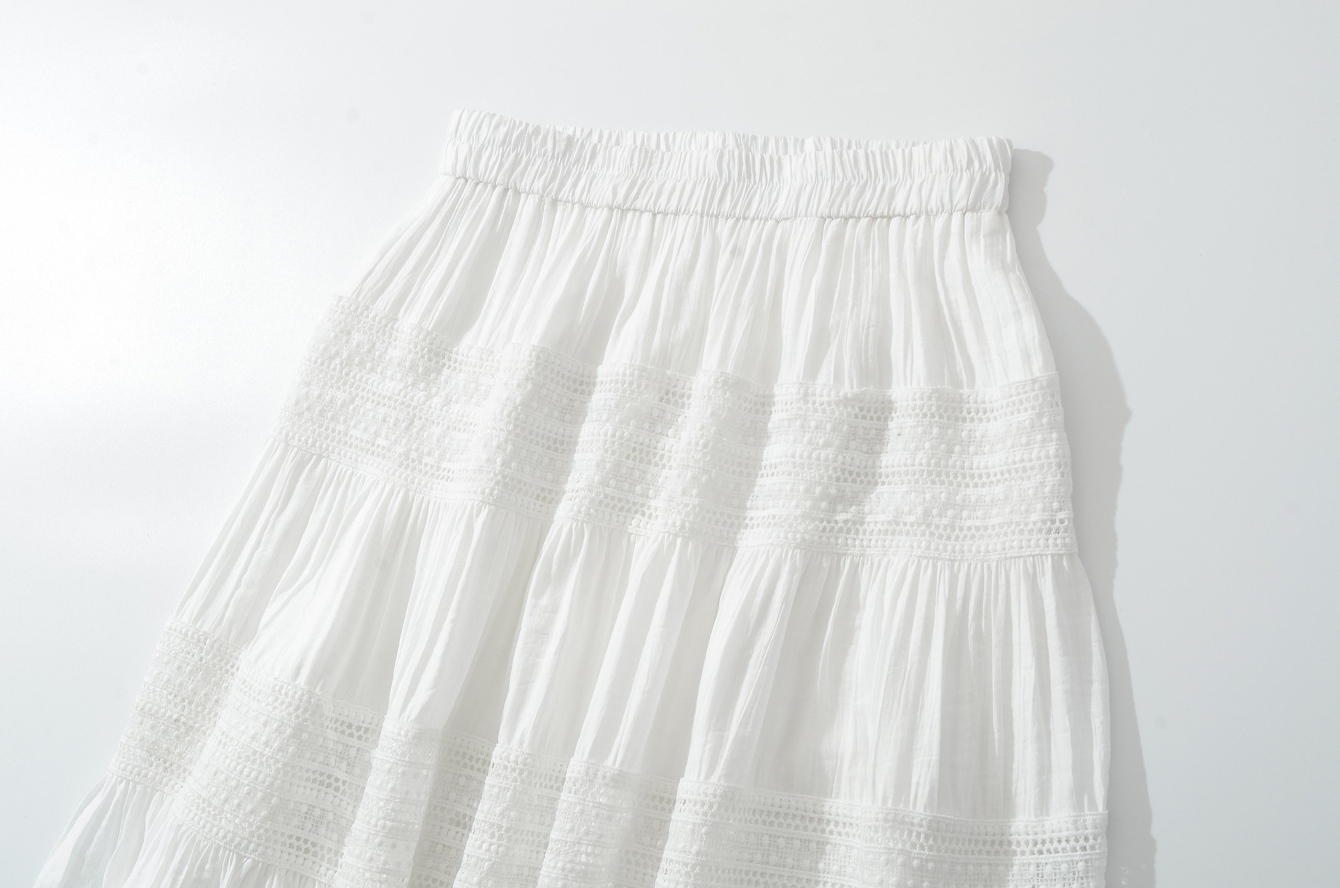 A-Line Skirt Lace Cake Skirt Elastic High Skirt