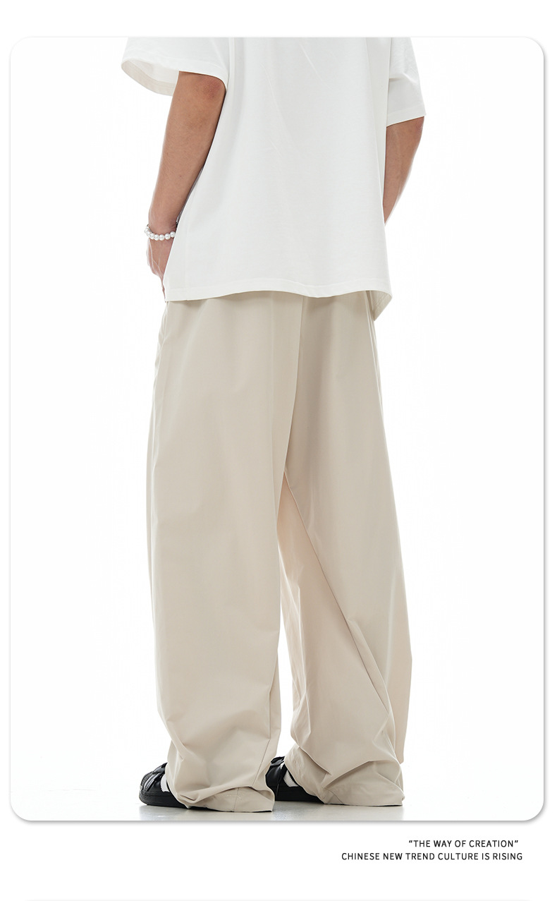 Work Pants for Men and Women Loose Quick-Dry Straight Leg Cargo Trousers