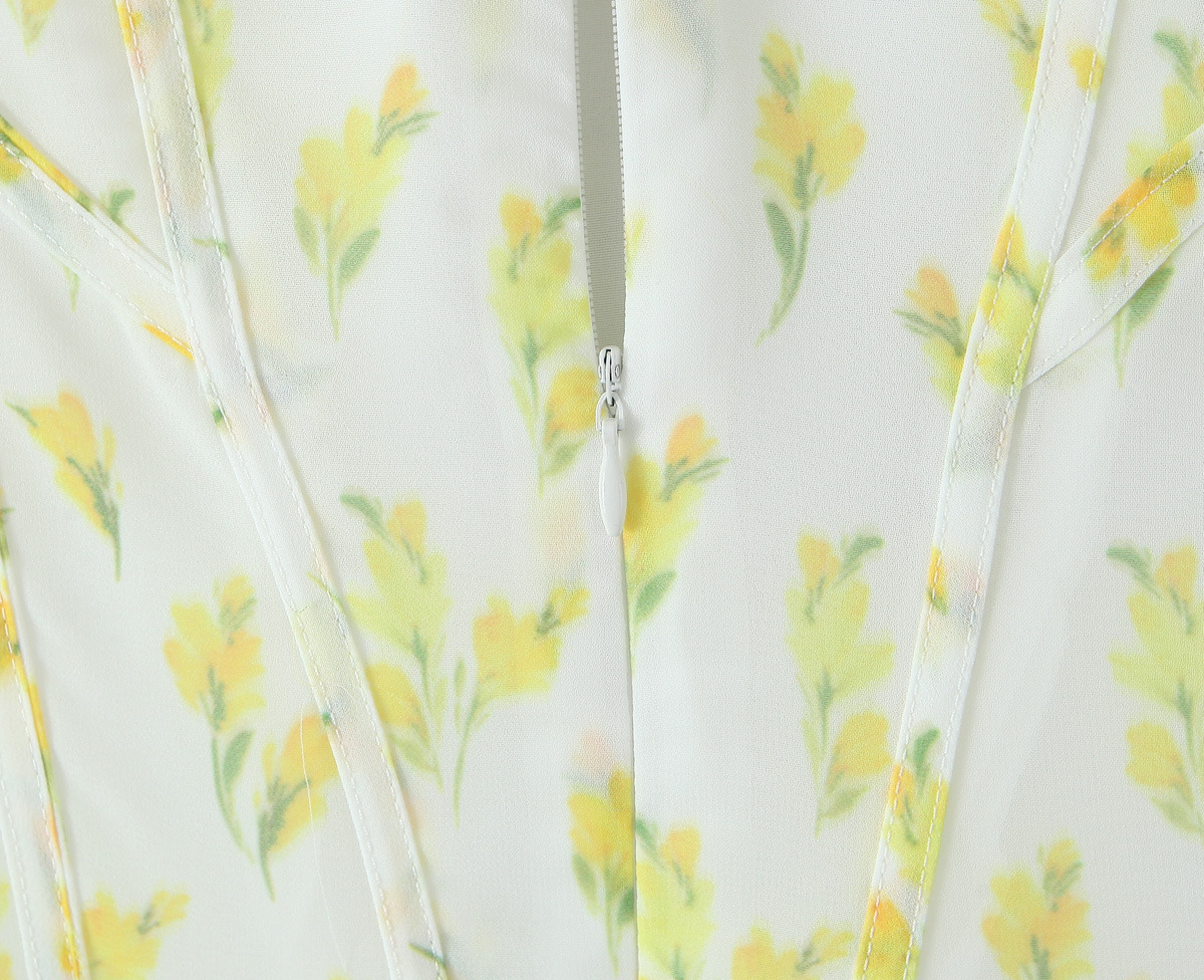 Sleeveless Breezy Crisscross Strap Blossom Print Asymmetric Dress