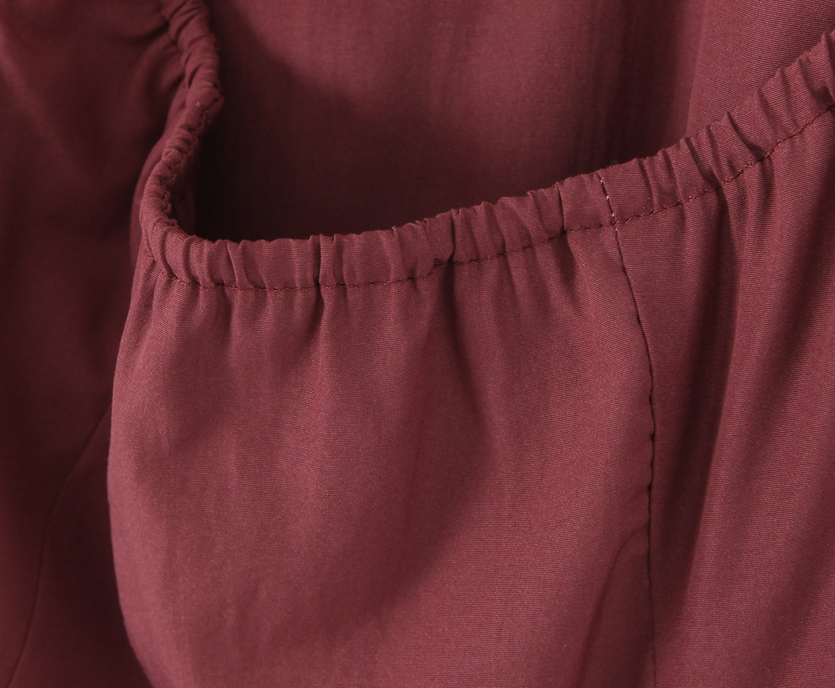 Burgundy Rayon Halter Mini Skirt