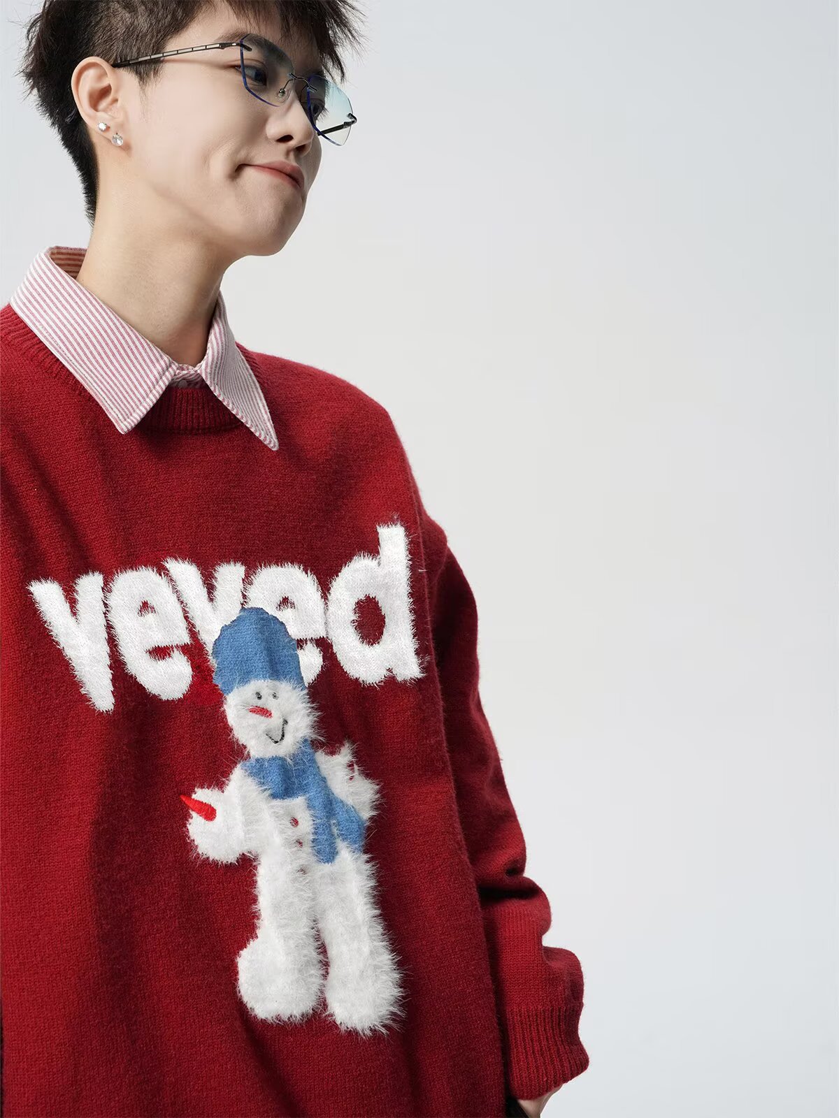 Holiday Frosty Alphabet Jacquard Sweater