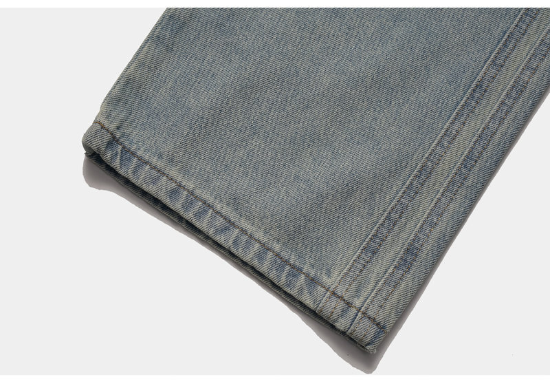 Relaxed Straight Leg Wide Leg Jeans Men Casual Pants