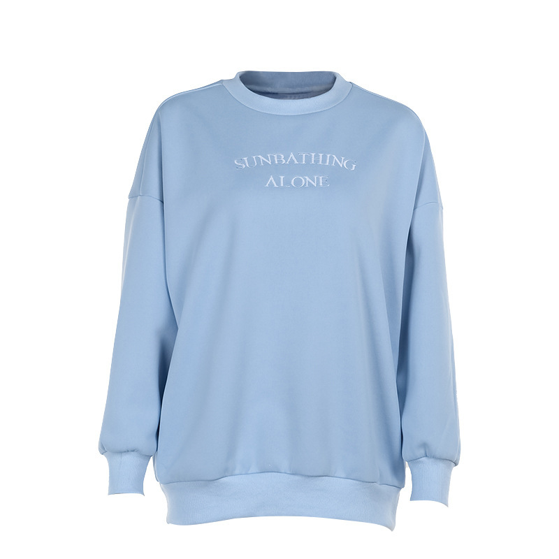 Ladies Oversized Embellished Plain Hoodie