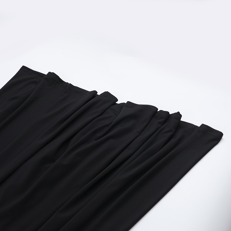 Geometric Neckline Contouring Dress Full Sleeve Side Vent