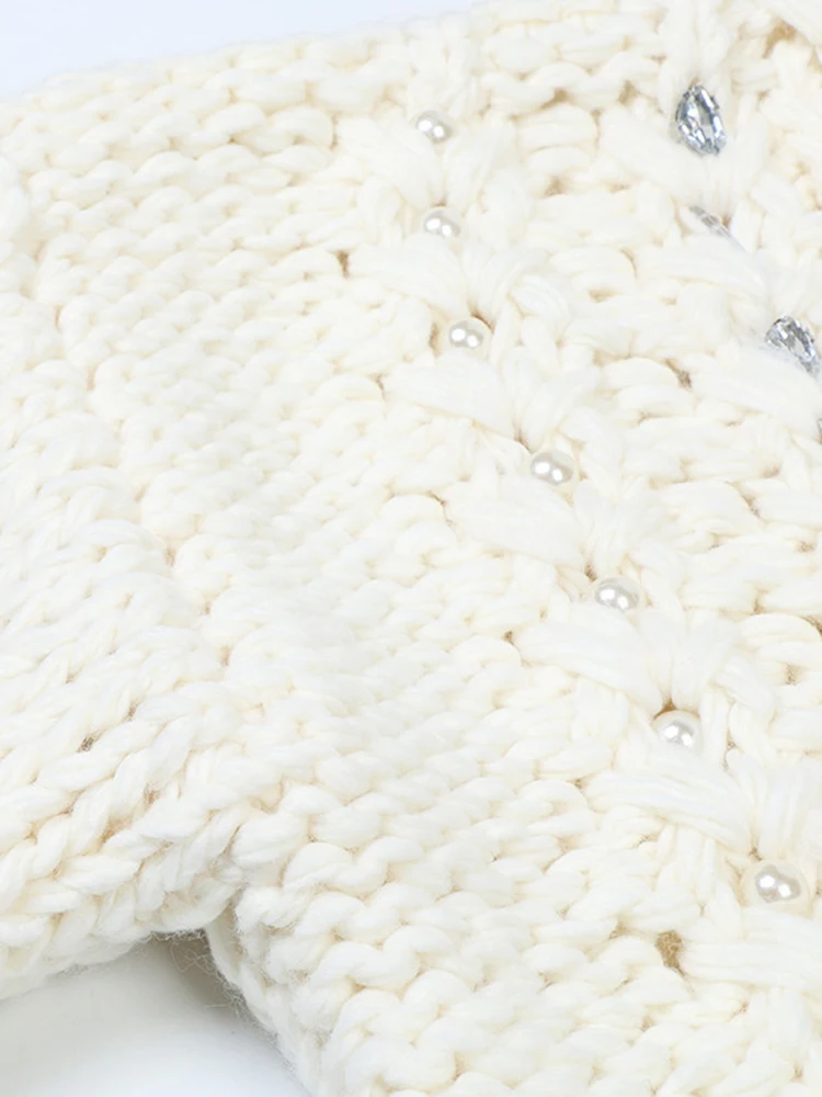 Contrast Panel Beaded Viscose Cardigan