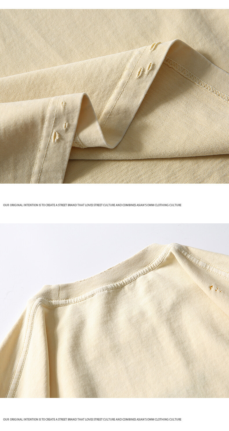 Japanese Aged Oversized Cotton Half Sleeve Letter Shirt