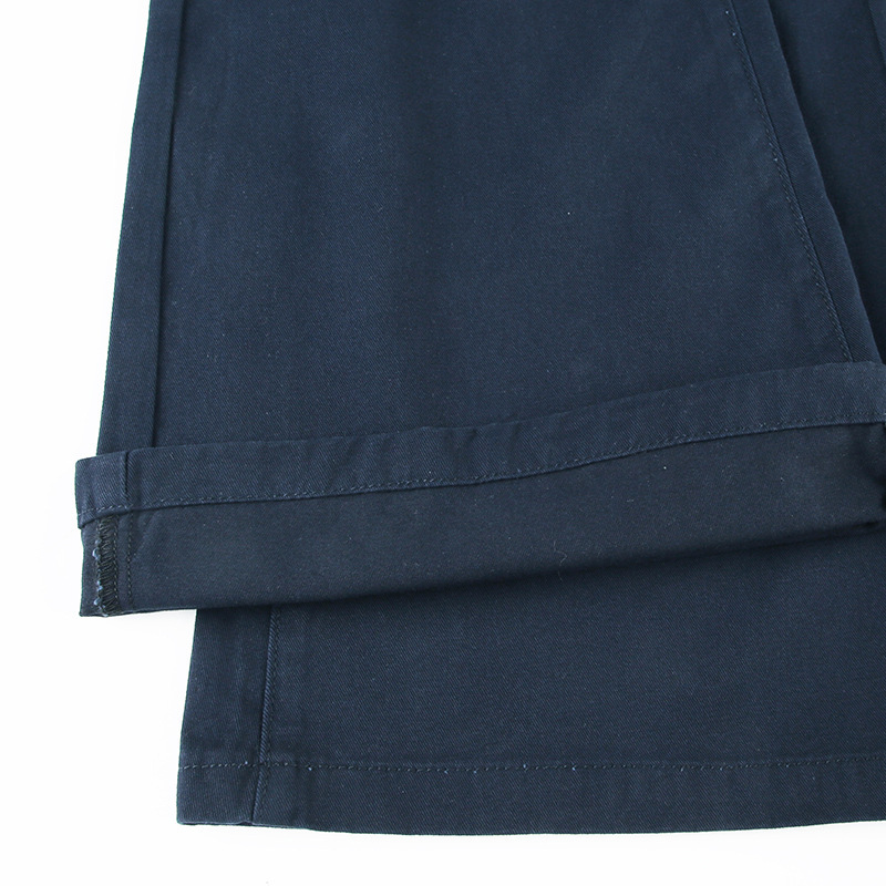Solid color versatile loose fit slimming low waist jeans