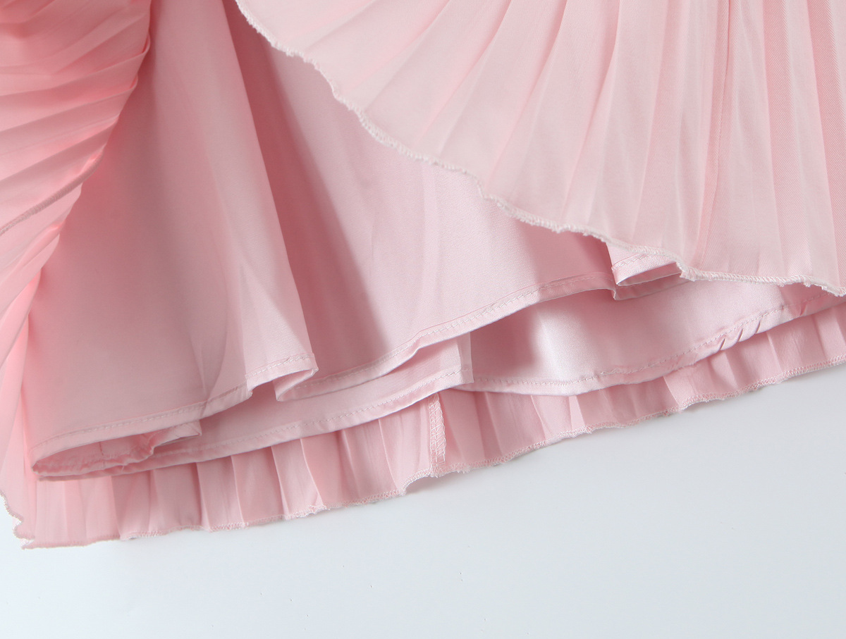 Solid One-Shoulder Sleeveless High-Waist Midi Dress