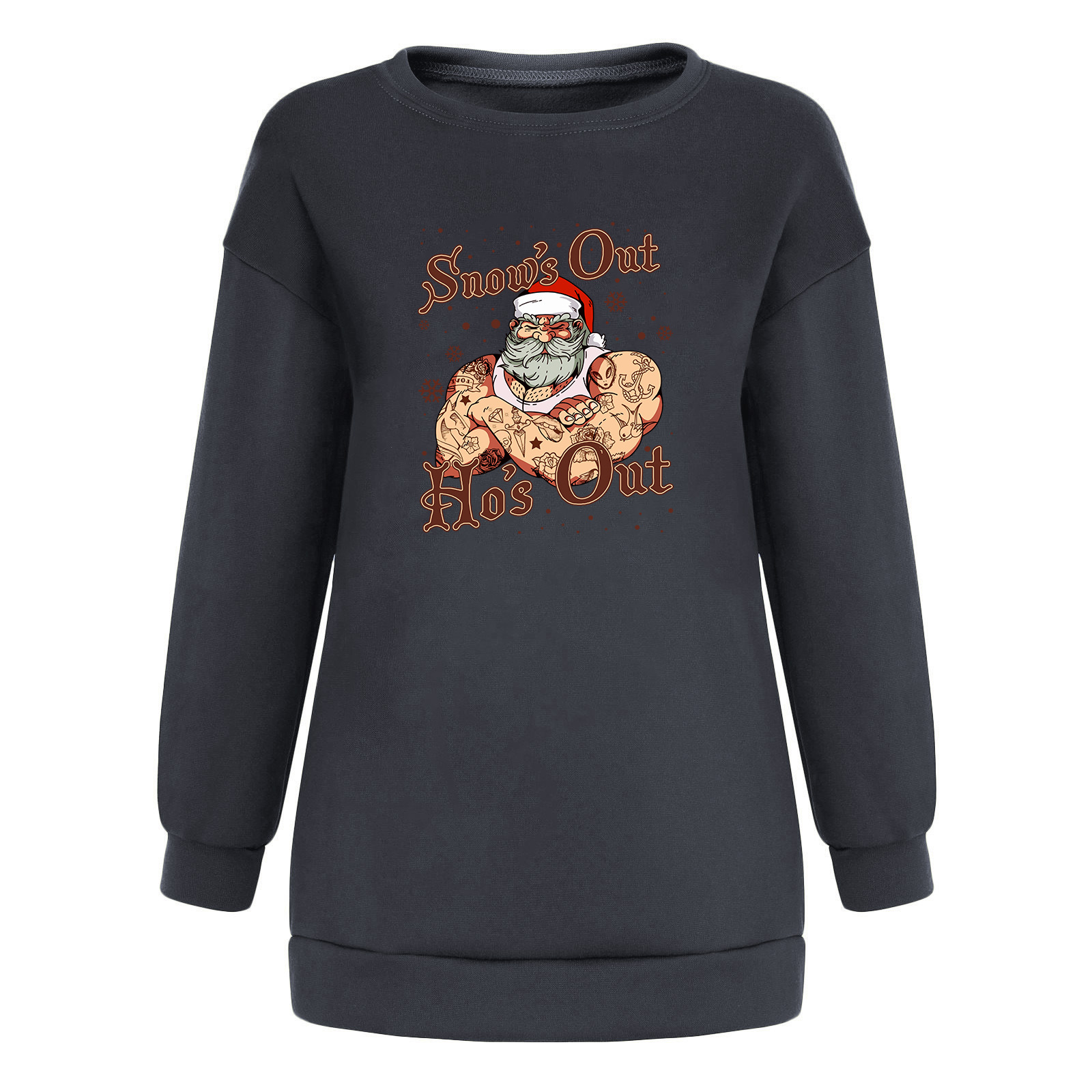 Ladies' Oversized Christmas Graphic Hoodie