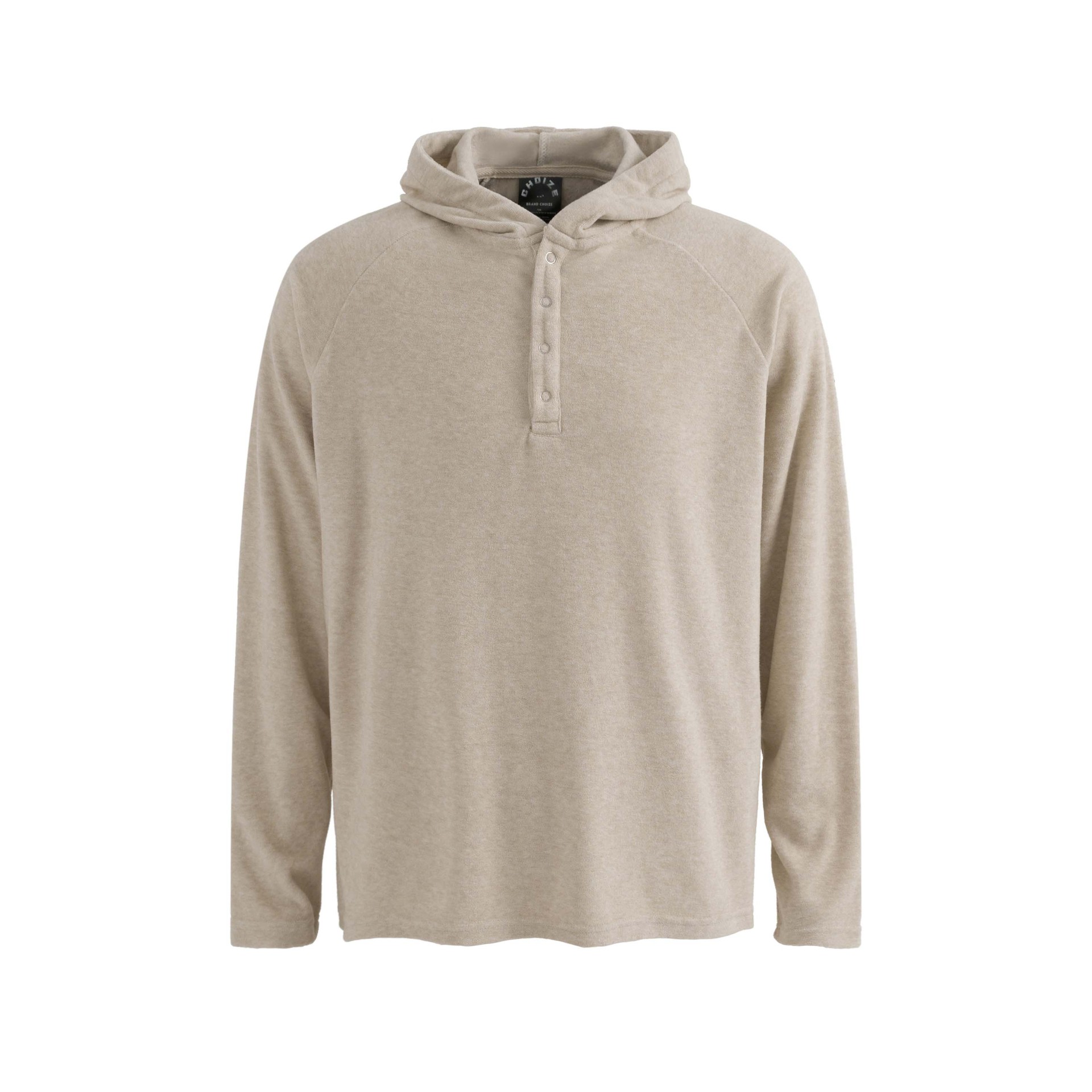 High Street Plain Henley Oversized Hood Pullover