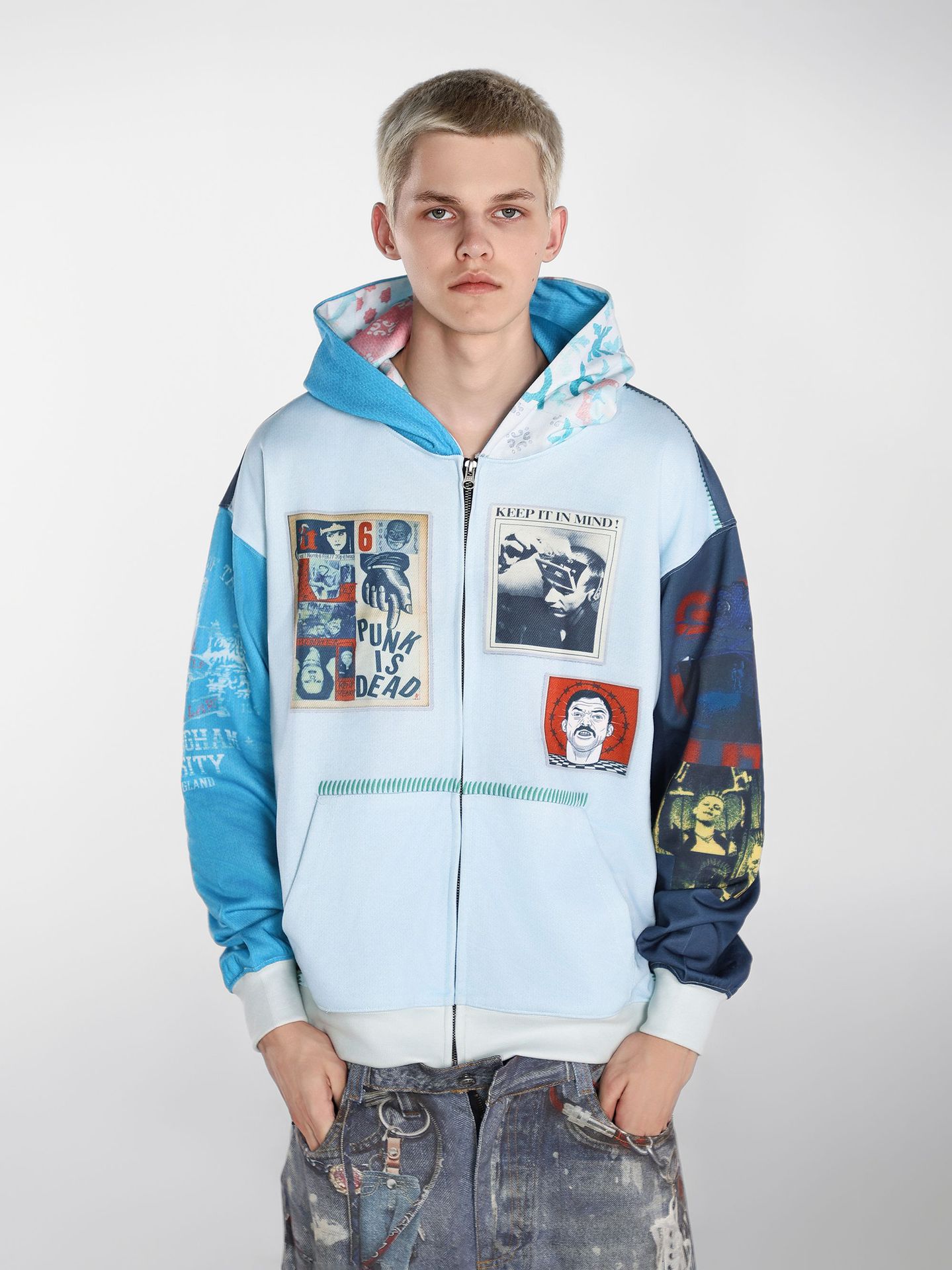 Streetwear Oversized Graphic Full Zipper Hoodie