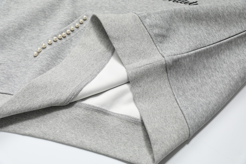 Oversized Cotton Blend Letter Print Hoodie