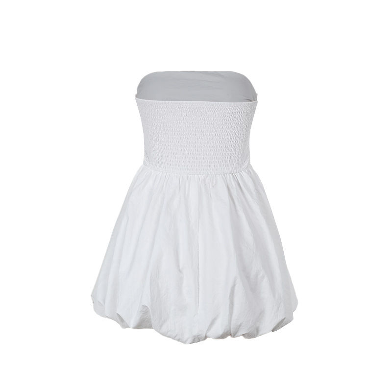 One-Shoulder Flared Polyester Dress