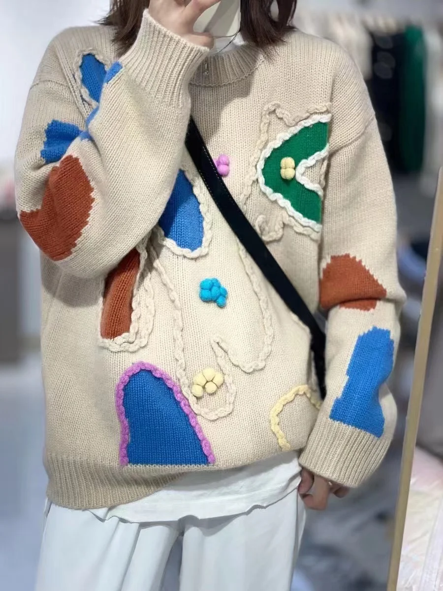 Ladies Seoul Style Crew Sweater