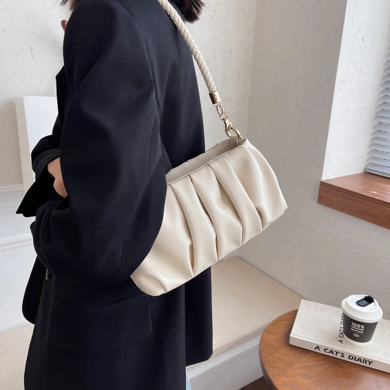 Small Soft PU Leather Underarm Handbags Spring Fshion Luxury Brand Designer Woman Shopper Handbags Shoulder Crossbody Bag