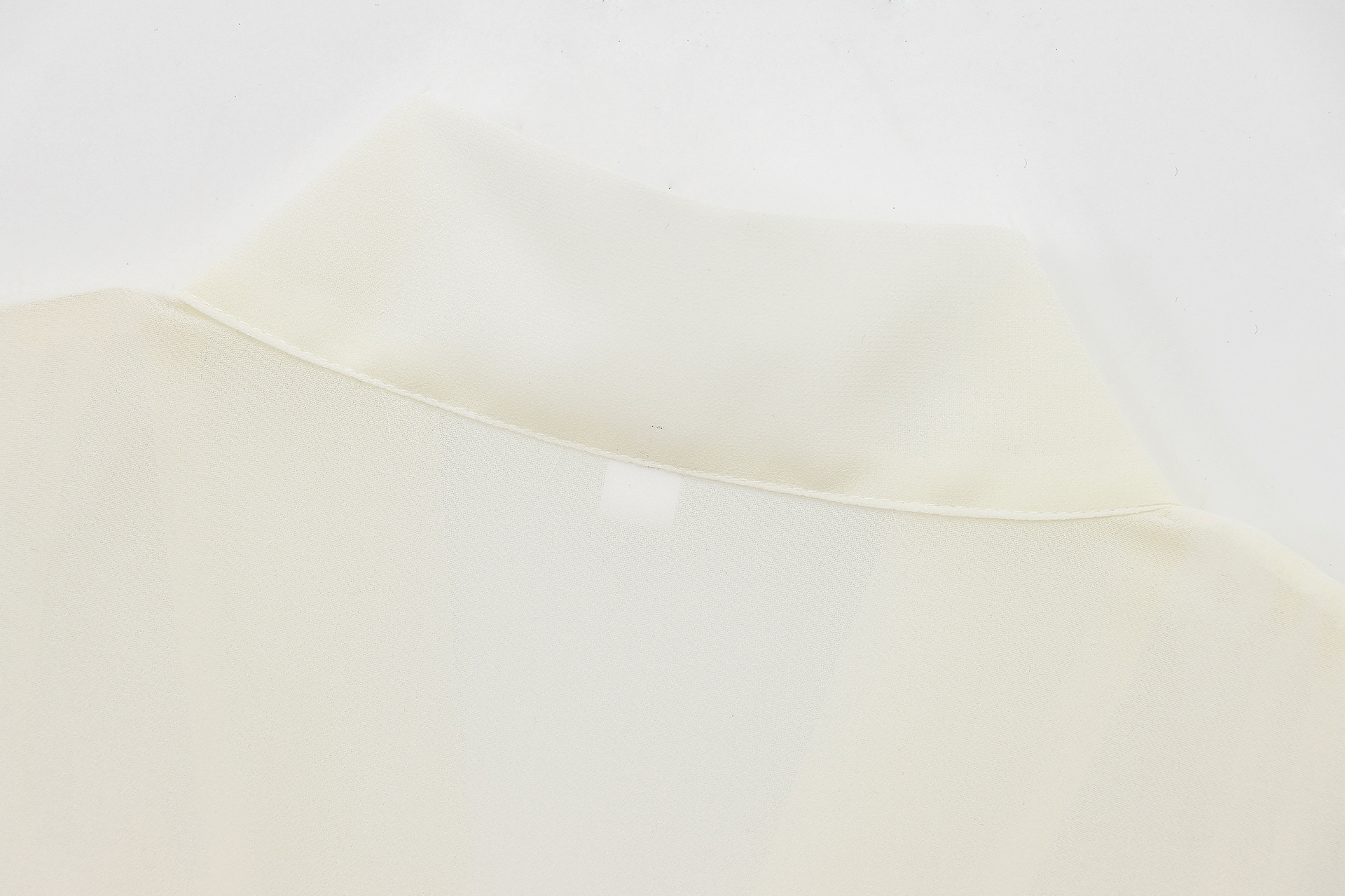 Solid Sheer Textured Plunge Ribbon Tie Shirt