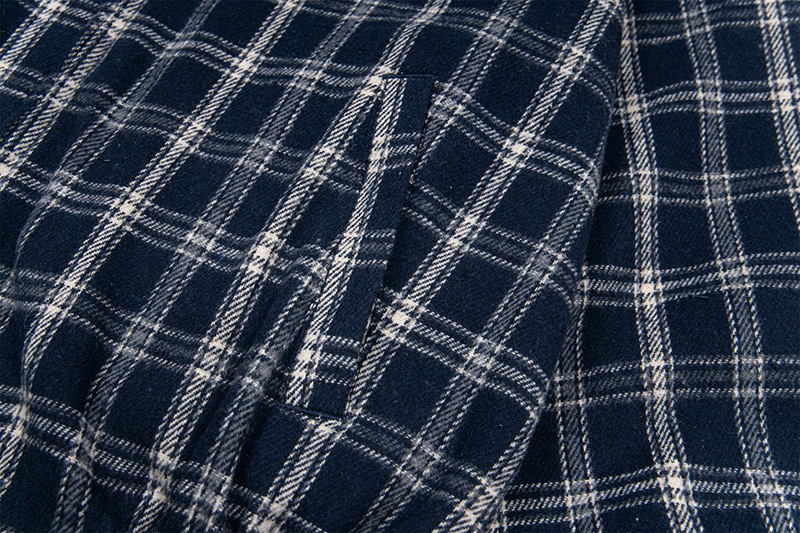 Retro Stitched Gingham Cotton Reversible Full-Sleeve Jacket