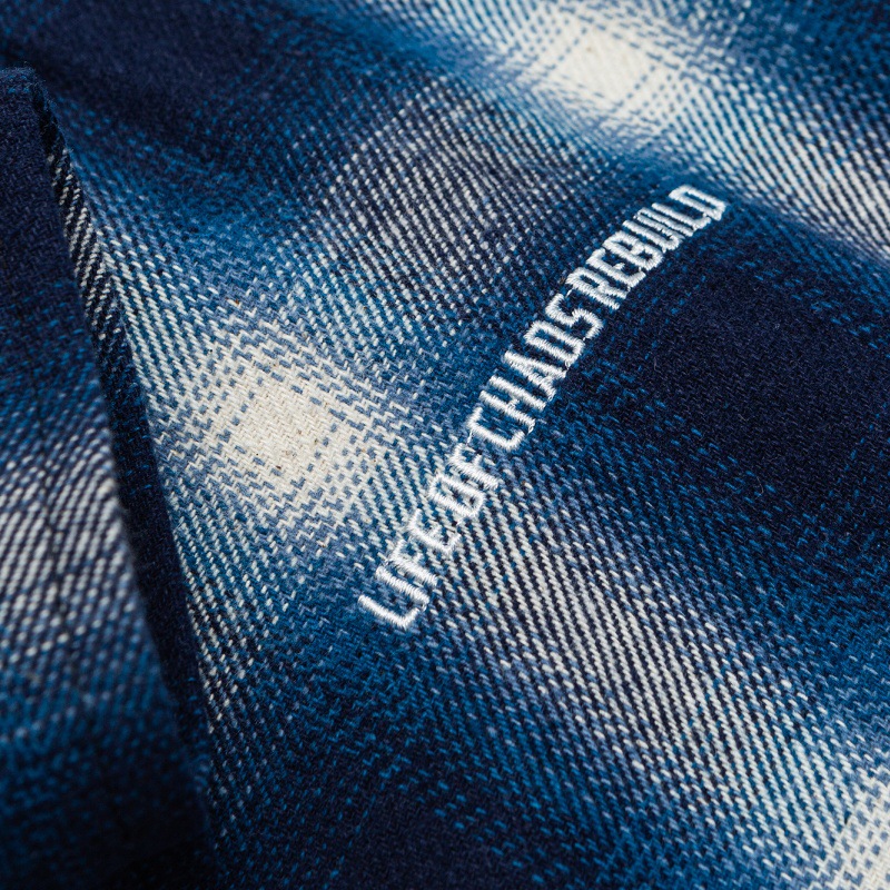 Men's Oversized Check Cotton Blend Shirt