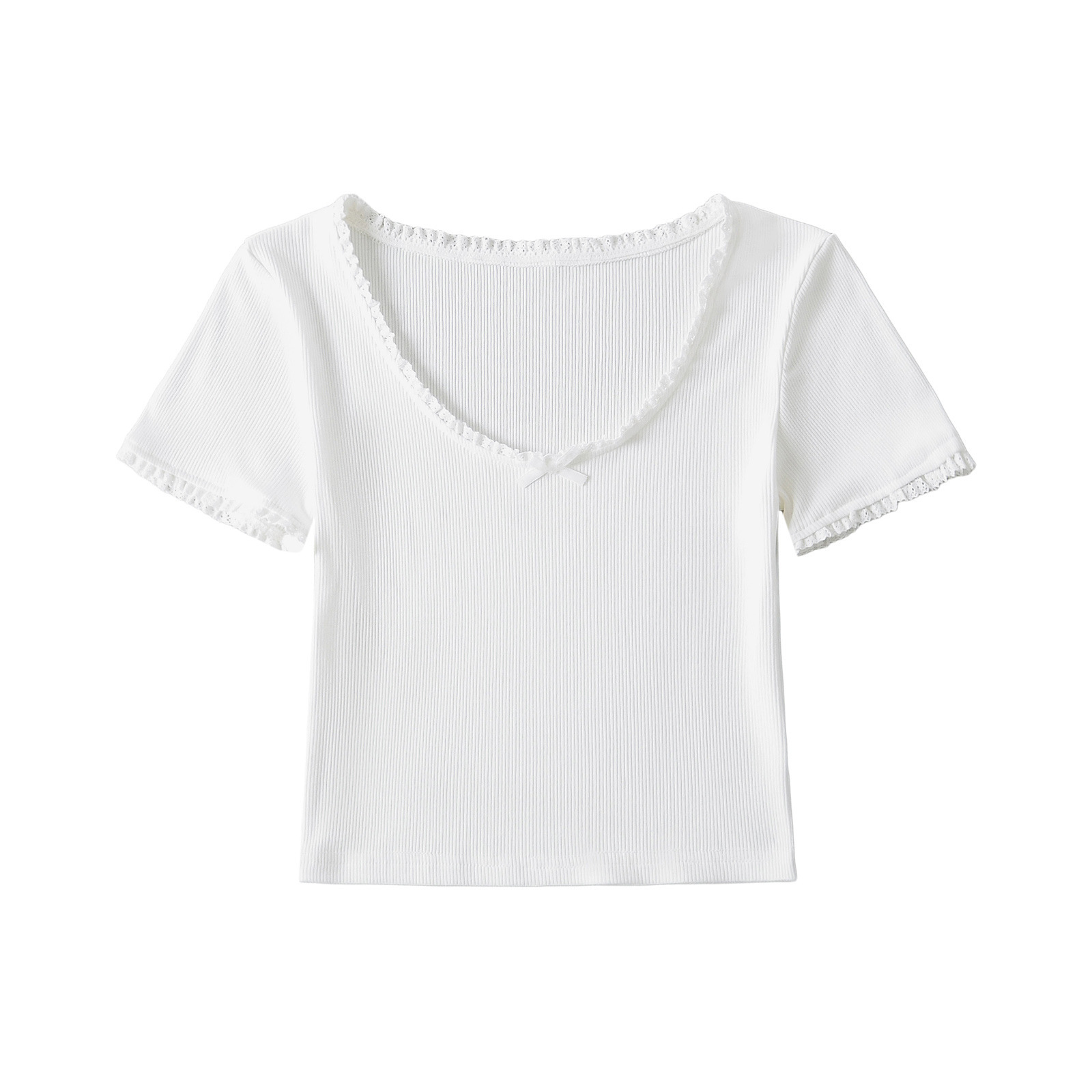 Stretch Body-Hugging Short Sleeve T-Shirt