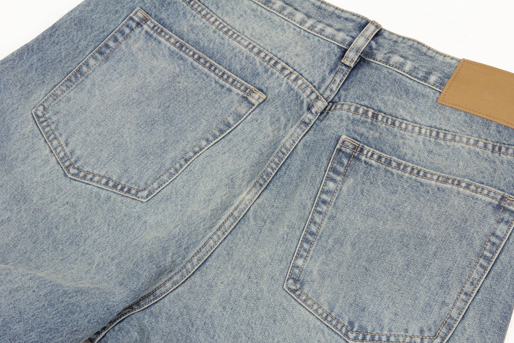 Street Style Unisex Vintage High-End Cat Whisker Washed Design Men's Loose Casual Jeans