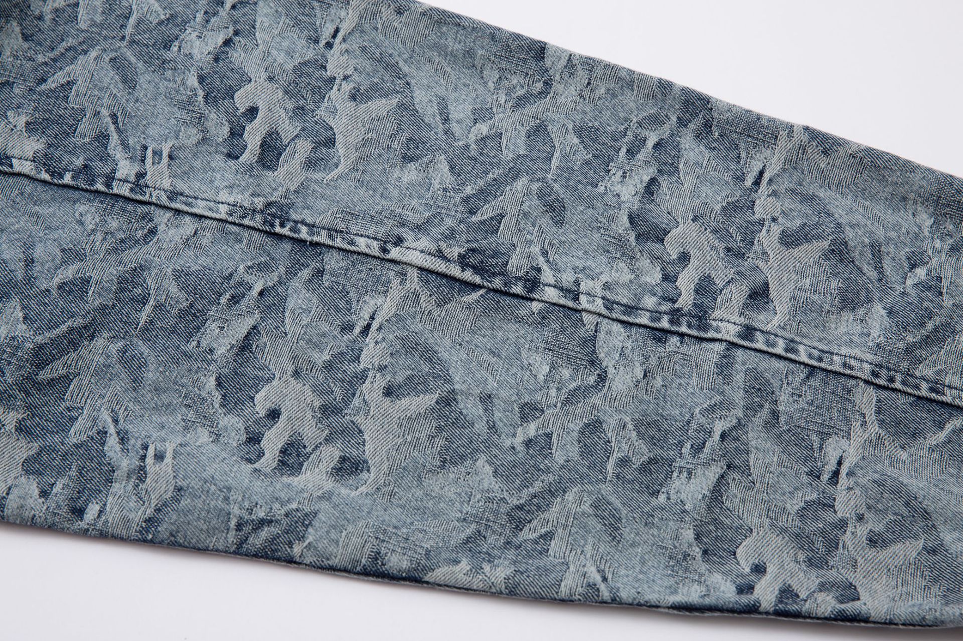 Faded Oversized Heavy Indigo Camo Hoodie