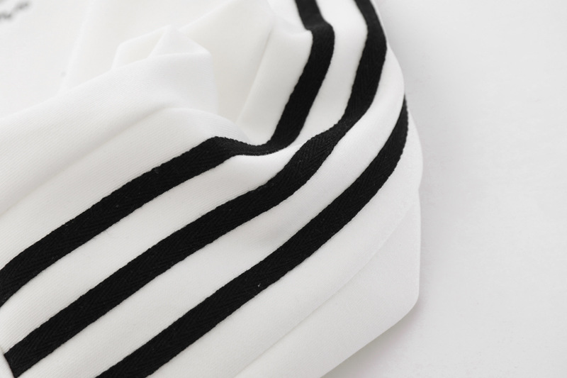 Mens Relaxed Cotton Stripe Hoodie