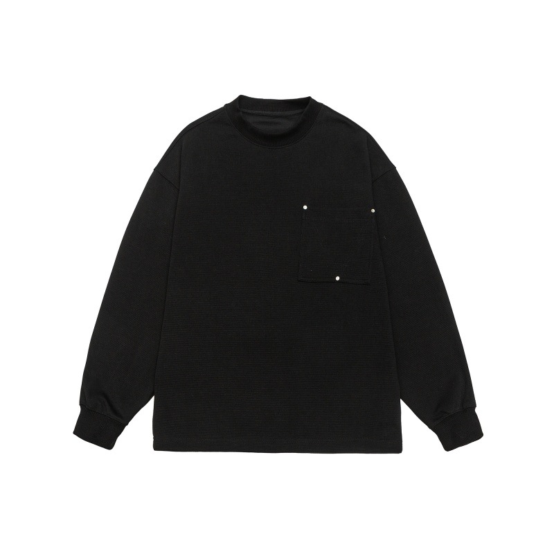 Relaxed Fit Plain Kangaroo Pouch Hoodie