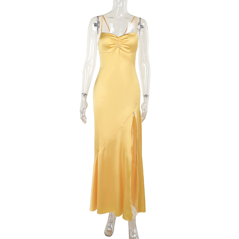 Fluid Open Hem Maxi Dress