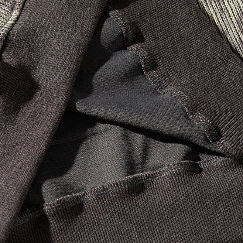 Mens Oversized Ombre Paneled Stand Collar Sweatshirt