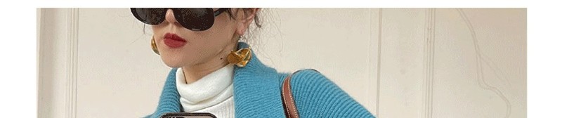 Wool Blend Oversized Collar Cardigan