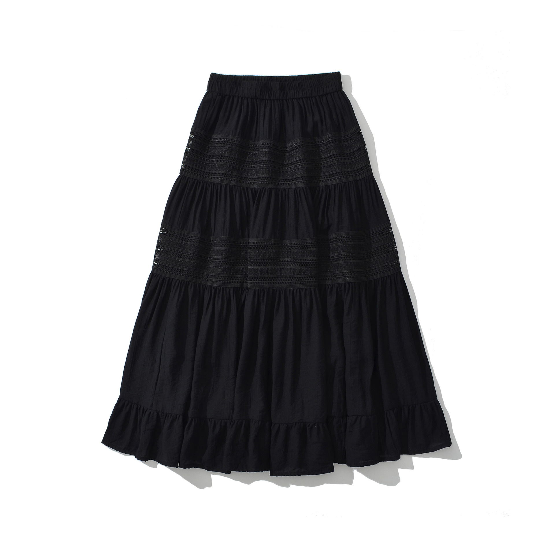 A-Line Skirt Lace Cake Skirt Elastic High Skirt