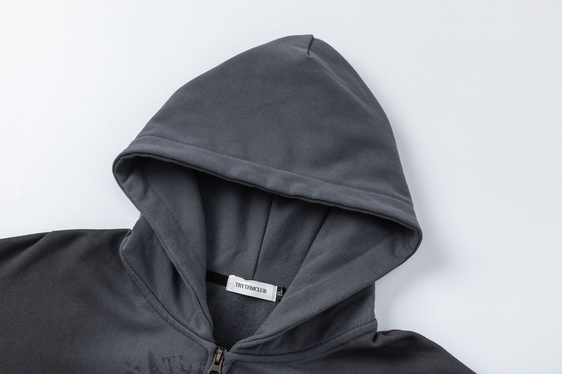 Streetwear Cropped Boxy Pony Print Zipper Hoodie