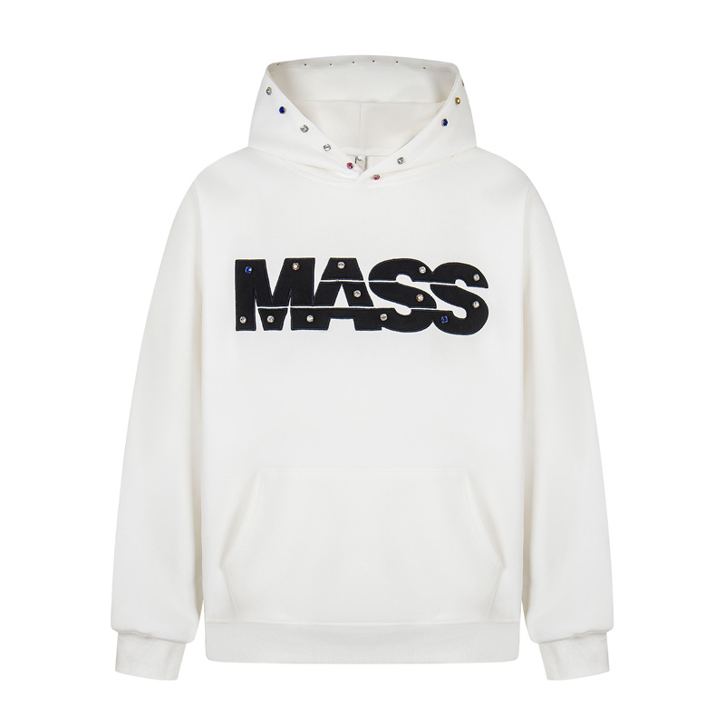 Utility Oversized Stitched Alphabet Cotton Hoody