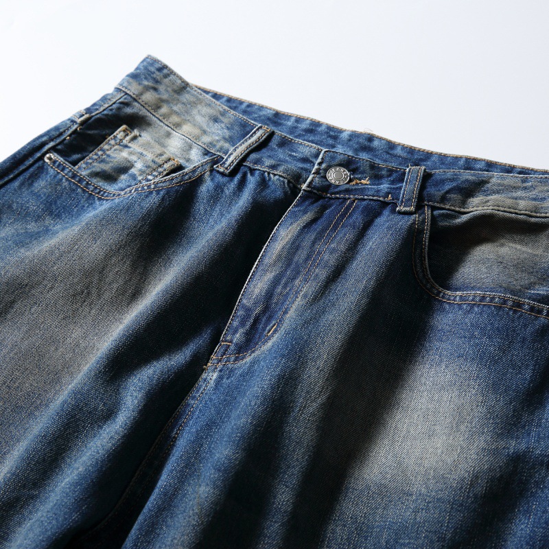 Denim Pants Men Loose Straight Leg Wide Leg Long Pants