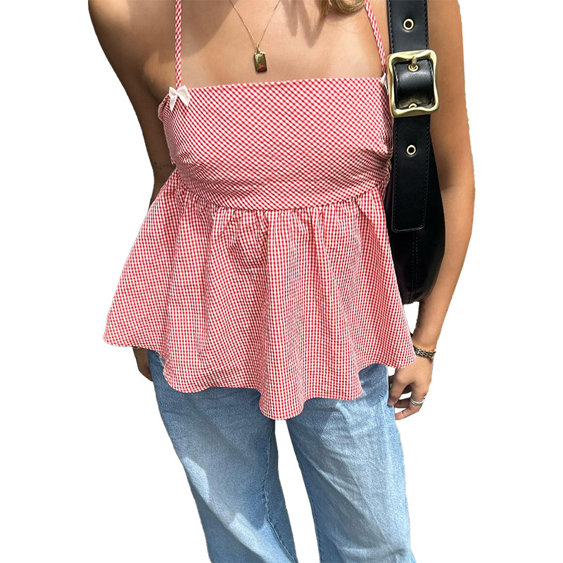 Flirty Checked Halter