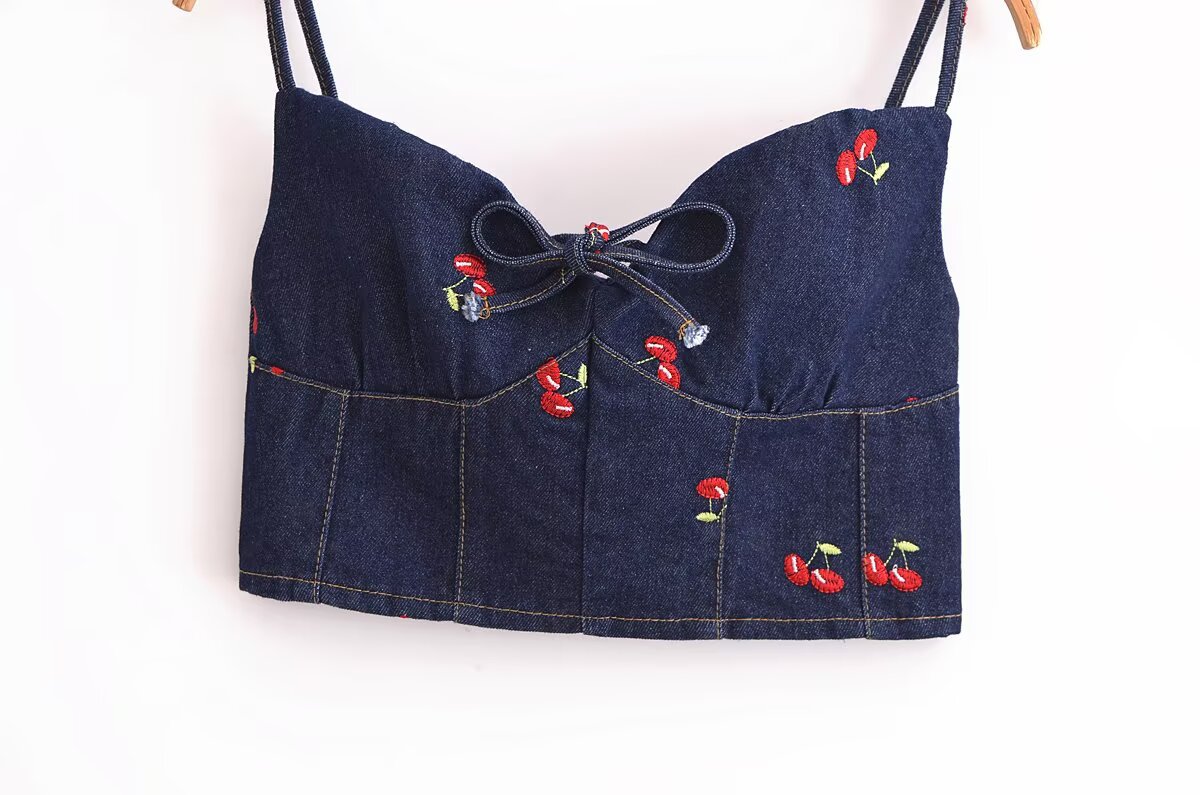 Ribbon Trimmed Patterned Gilet