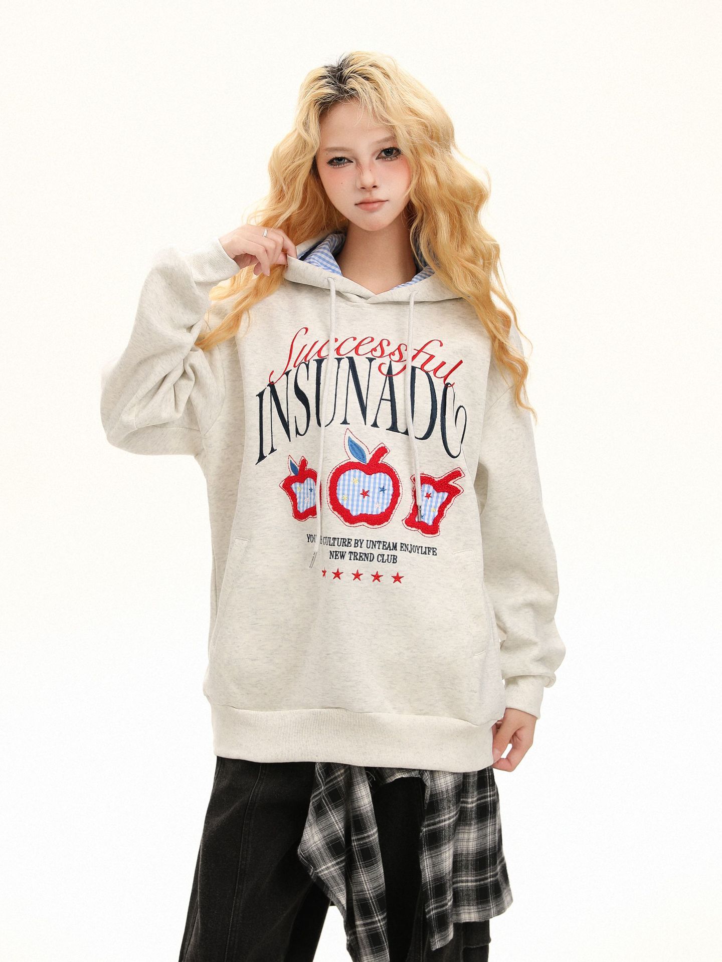 Unisex Cotton Applique Hoody
