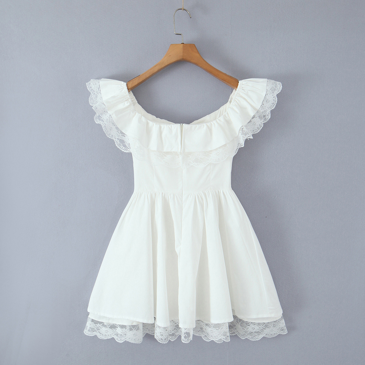 Western Pieced Flutter Scalloped Mini Skirt