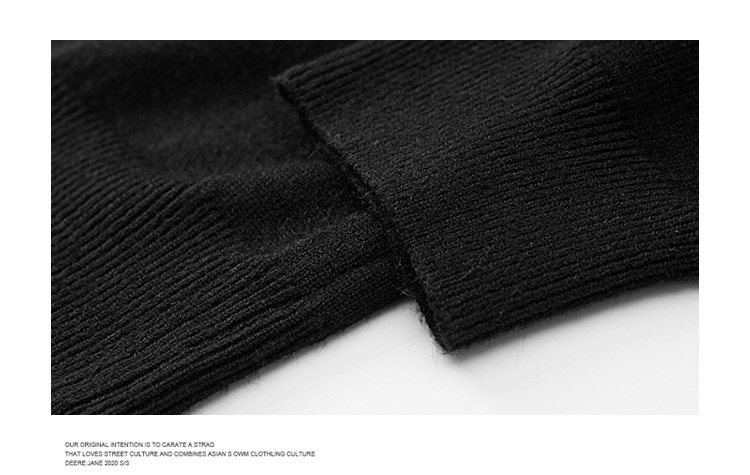 Simple Half-Zip Knit Sweater Men's Stand-Up Collar Inner Layer Crewneck Sweater