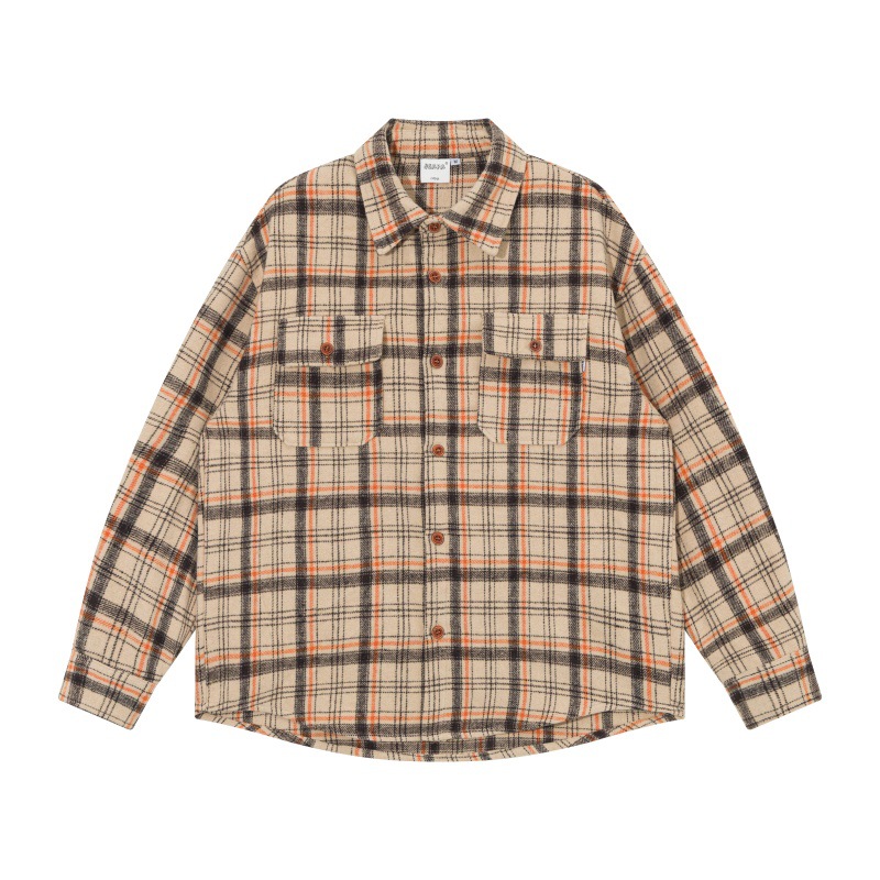Warm Relaxed Utility Tartan Oxford Shirt