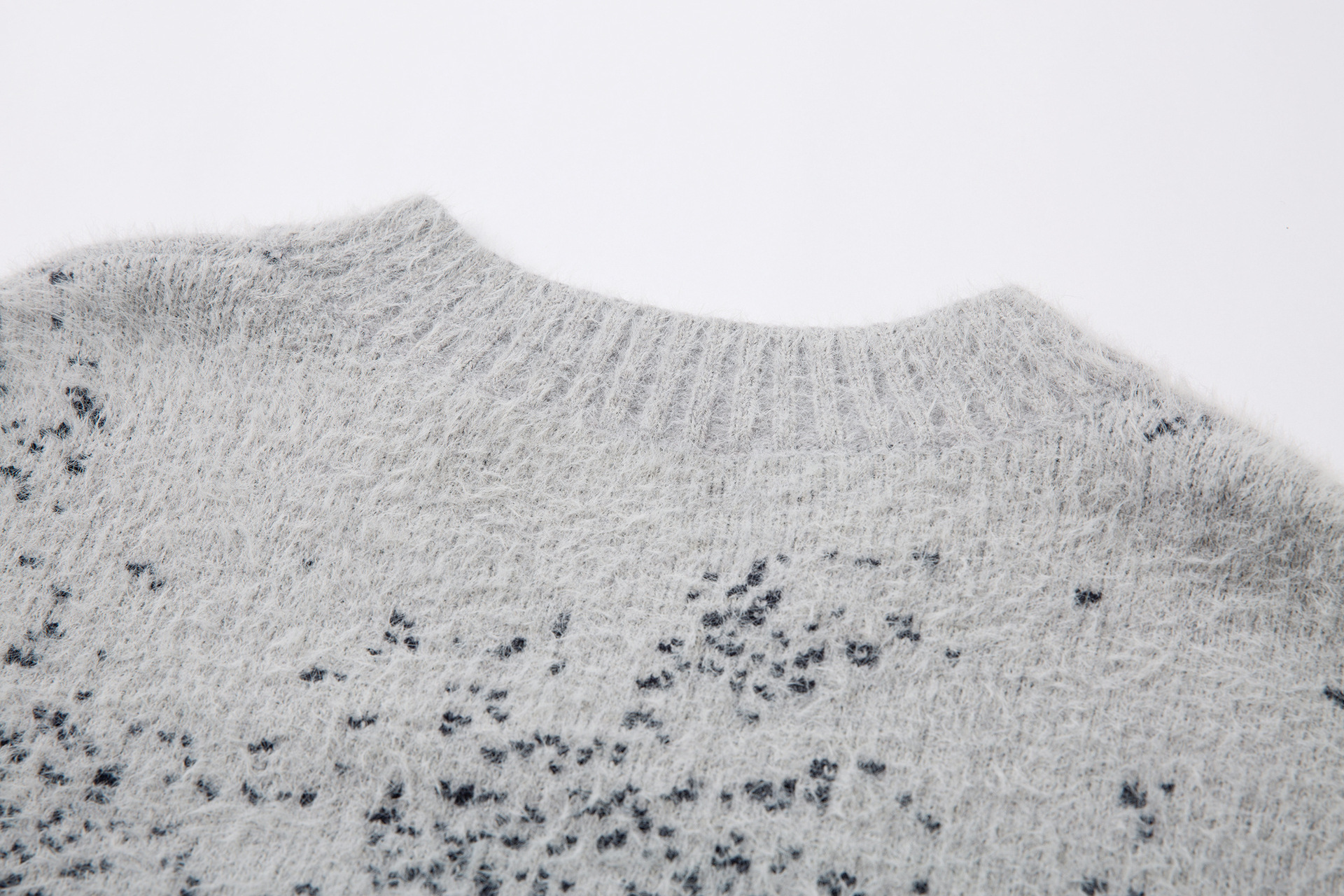 Retro Two-Tone Plunge Sweater