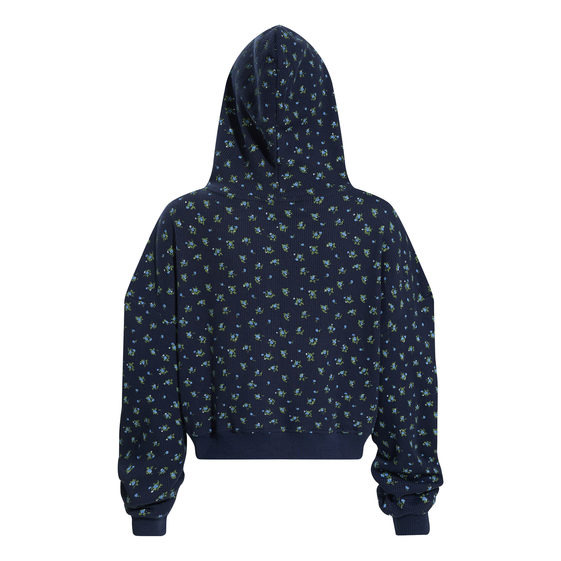 Small floral cardigan zipper hoodie short