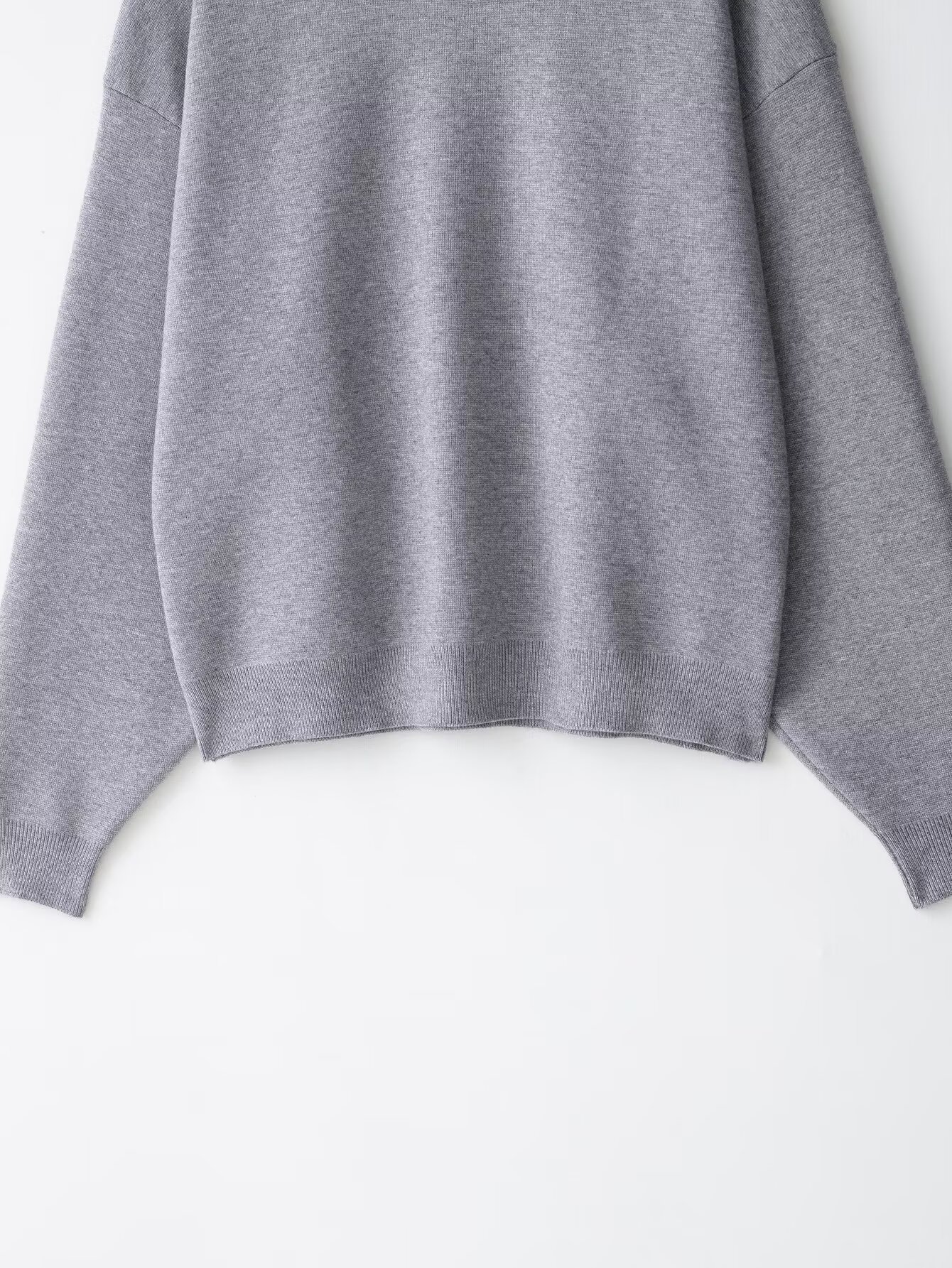 Ladies' Crew Collar Full Sleeve Bicolor Knit Sweater