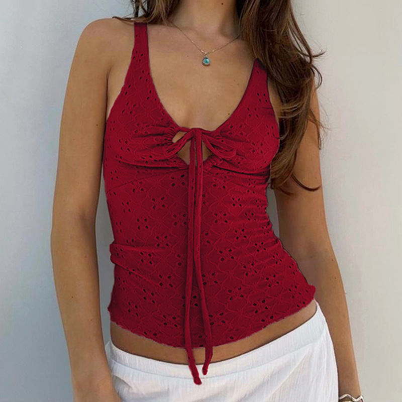 Strapless Polyester Tie-Front Vest