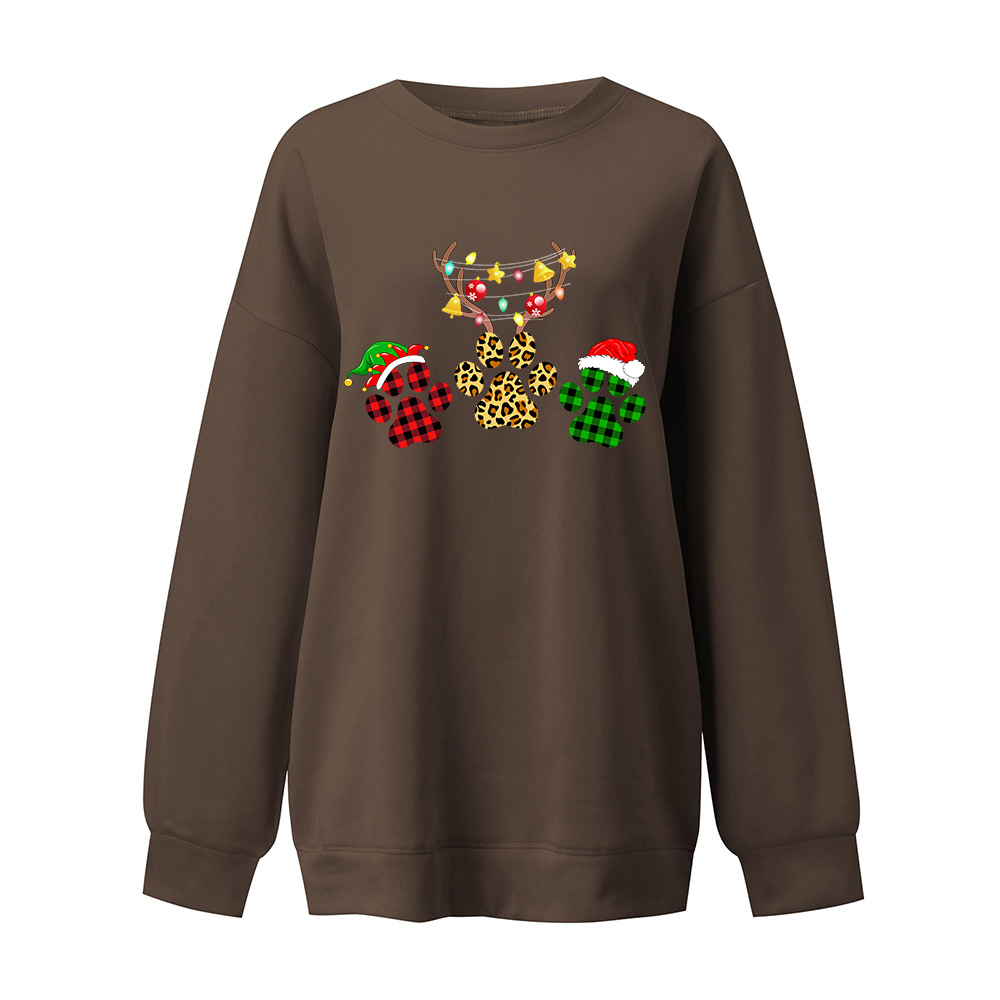 3D Animal Graphic Long Sleeve Loose Blouse