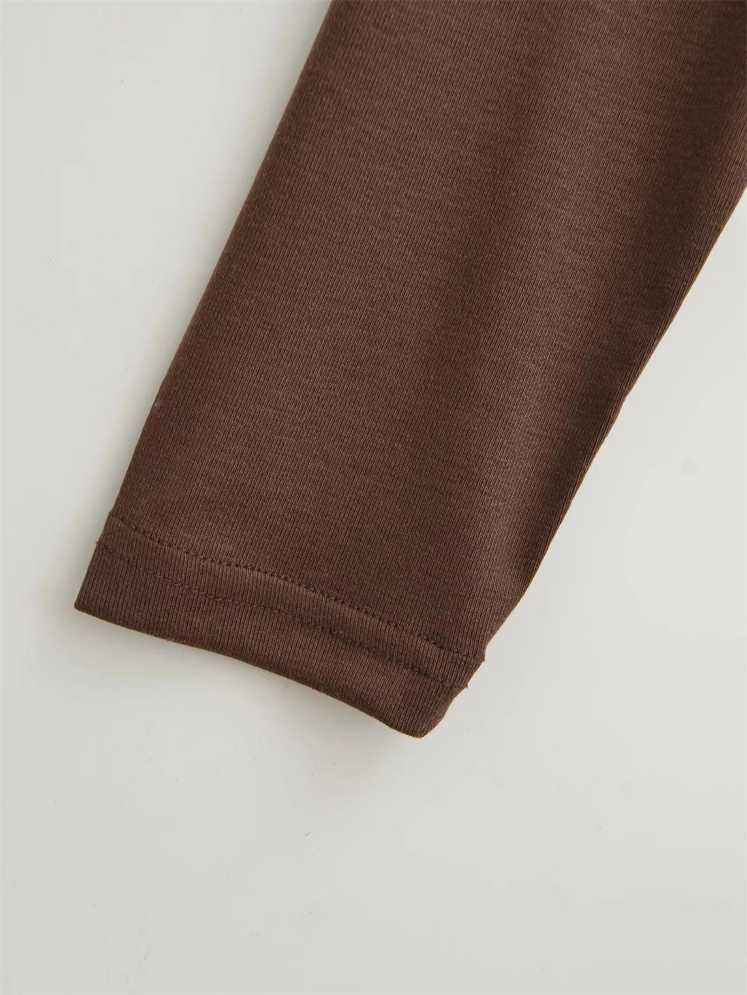 Slim Fit V Neck Ruched Waist Dolman Tee