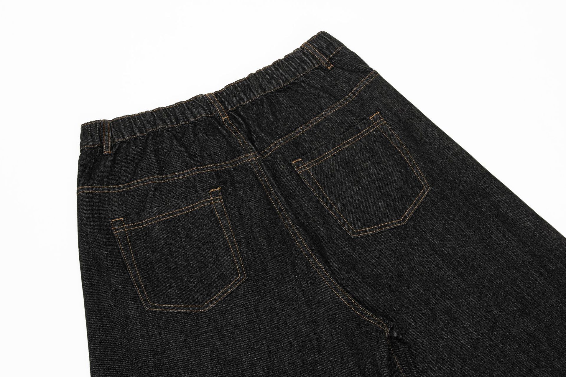 Street Style Vintage Raw Denim Deconstructed Design Men's Loose Wide-Leg Jeans