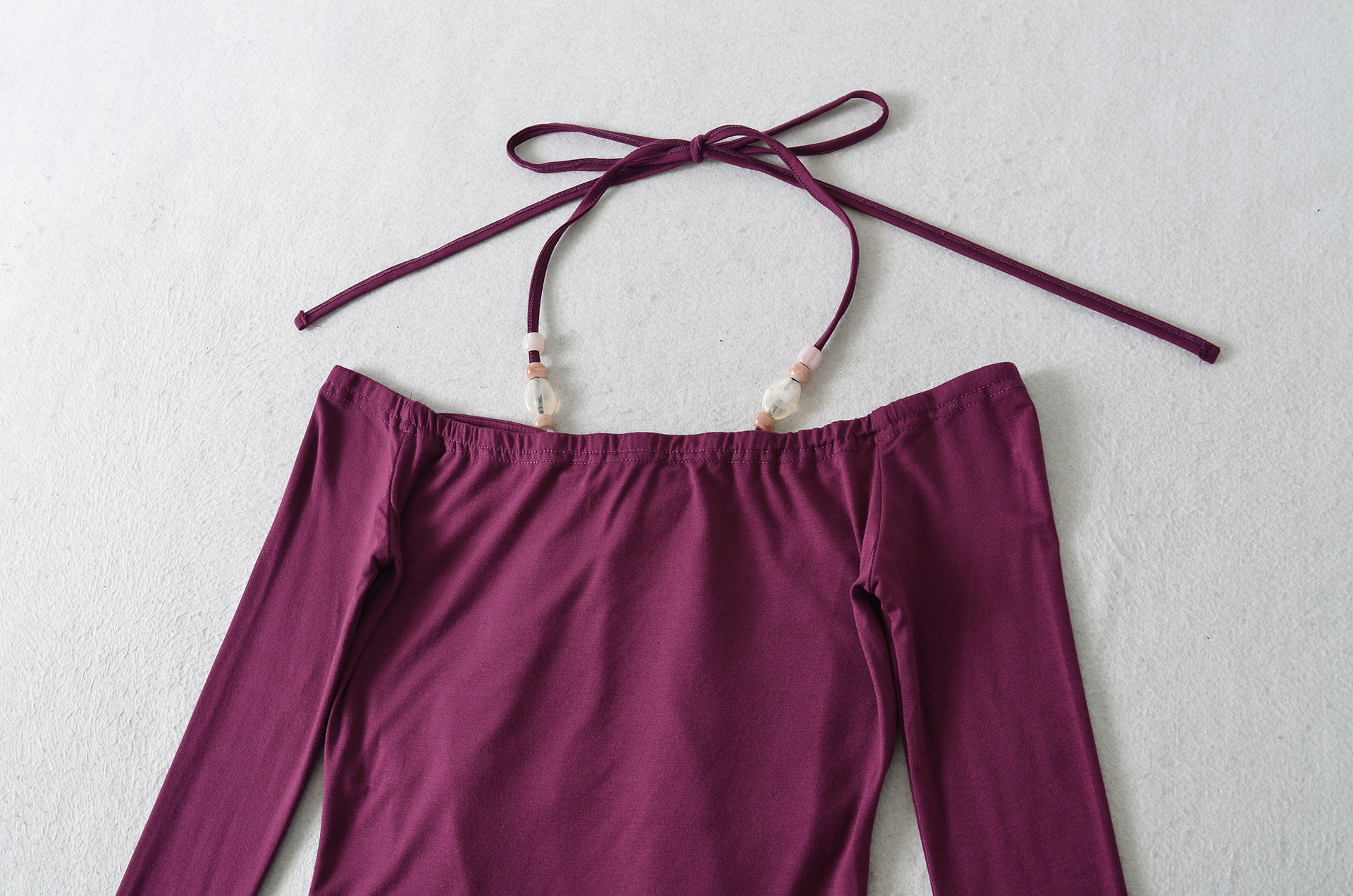 Asymmetric Draped Full Sleeve Cropped Tee