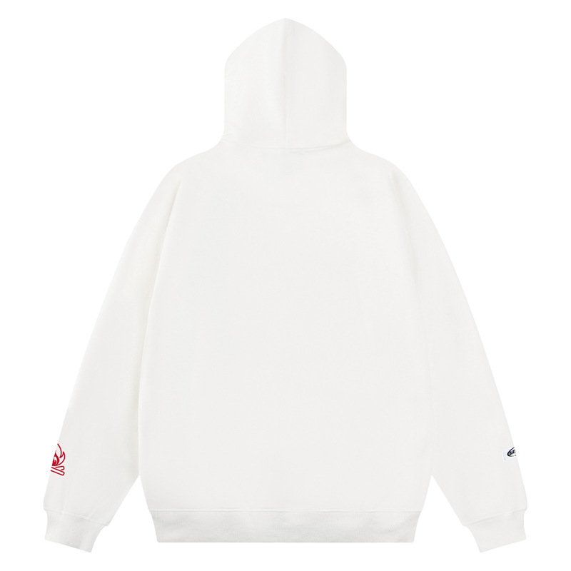 Oversized Cotton Long Sleeve Typography Hoodie