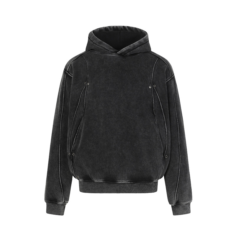 Urban Aged Cotton Pieced Hoodie